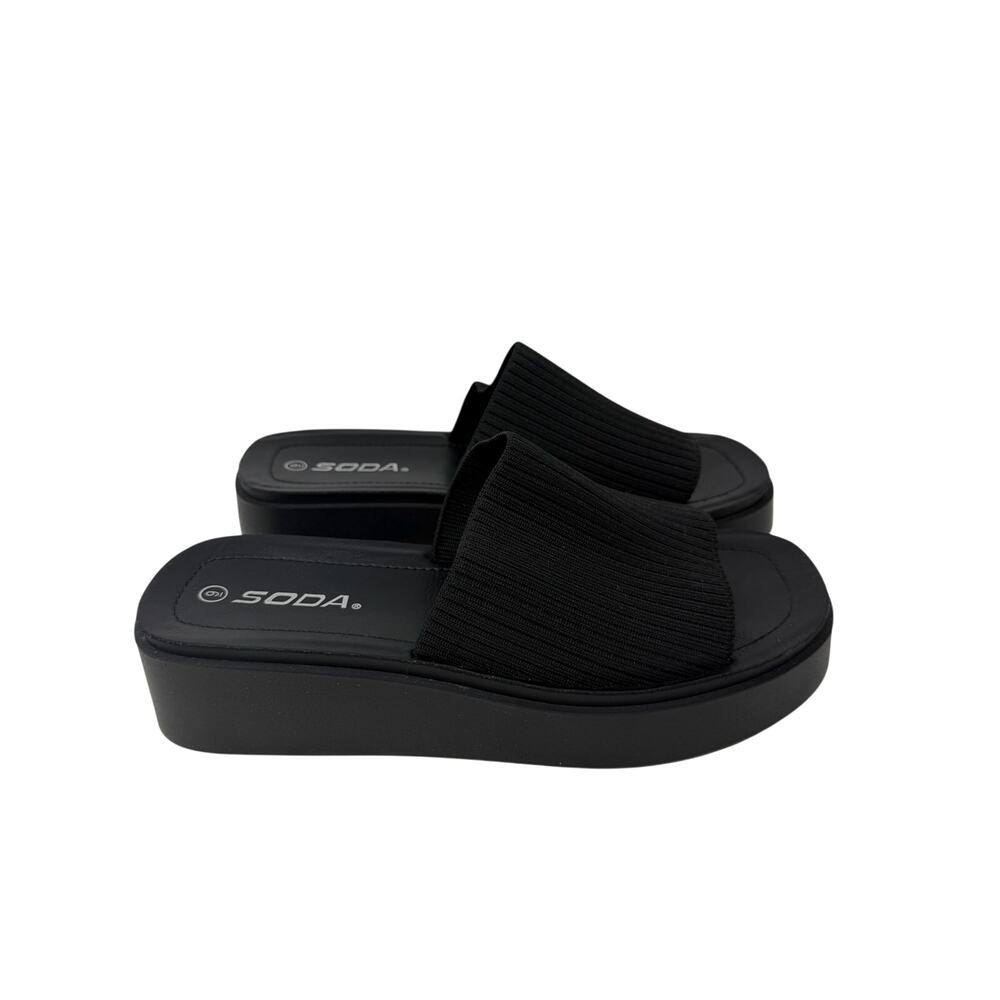 Soda ''Farley'' Platform Slide Sandals Womens Size 9